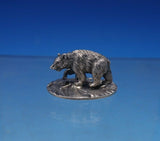 English .800 Silver Place Card Holder Bear Figural 3/4" x 1 3/8" x 1" (#5270)