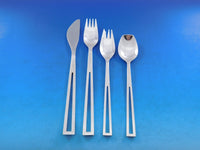 Avanti by Celsa Mexico Sterling Silver Flatware Set 12 Service Modern 76 pieces