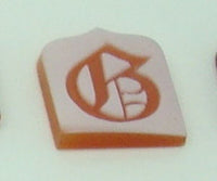 14K Gold Carved Agate Initial Pendant - You Choose Personalized New (#J2154)