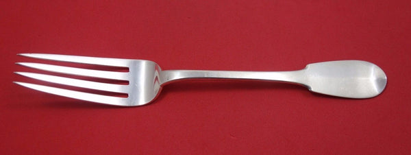 Vanderslice Coin Silver Dinner Fork Plain (Mono on Reverse) 8 1/8"