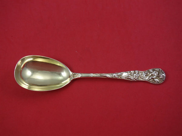 Bacchanalian English Sterling Silver Gumbo Soup Spoon Ovoid 7 1/4"