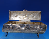 Italian Sterling Silver Box in Log Form w/Applied Branch Handle Feet (#7456)