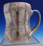 Tiffany and Co Sterling Silver Baby Cup Acid Etched with Dogs #3566/7265 (#8771)