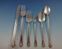 Castle Rose by Royal Crest Sterling Silver Grille Flatware Set 8 Service 48 Pcs