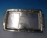 Japanese Sterling Silver Smoking Set 3pc with Applied Flowers Leaves (#6071)