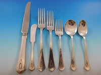 Antique by Wallace Sterling Silver Flatware Set 8 Service 60 pcs Dinner V mono