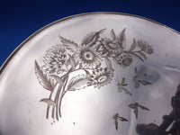 Silverplate Grape Stand Engraved Bees Butterflies Flowers 3-D Bird #9558 (#7271)