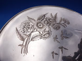 Silverplate Grape Stand Engraved Bees Butterflies Flowers 3-D Bird #9558 (#7271)