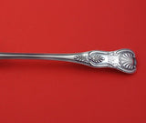 Kings by George Adams English Sterling Silver Platter Spoon with Crest Crown Hat