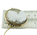 14k Rose Gold Victorian Stone Cameo Pin (#J333)