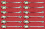 Chateau Rose by Alvin Sterling Silver Iced Tea Spoon Set 12 pieces 7 1/2"
