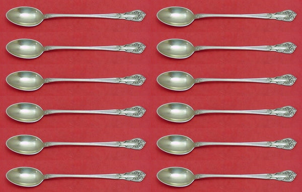 Chateau Rose by Alvin Sterling Silver Iced Tea Spoon Set 12 pieces 7 1/2"