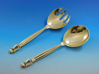 Acorn by Georg Jensen Sterling Silver Flatware Set 12 Service 102pc Gold Vermeil