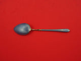 English Estate Sterling Silver Demitasse Spoon vermeil light blue enamel 3 7/8"