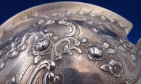 Louis XV Sterling Silver Powder Puff Vanity Base Cupids c1890 Rare Huge (#8376)
