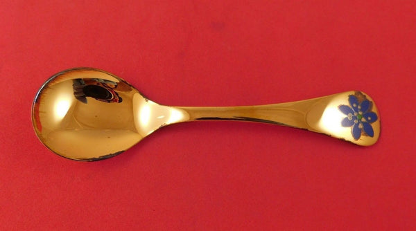 Georg Jensen Sterling Silver Annual Spoon Vermeil with Anemone Flower 1986 6"