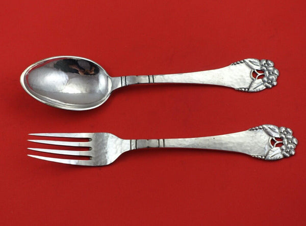 Danish Sterling by Various Makers Sterling Silver Child Set 2-pc 3-D 7"