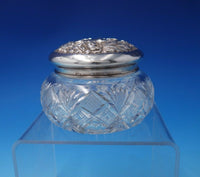 Cluny by Gorham Sterling Silver Powder Jar with Cut Crystal #S2509 (#3140)