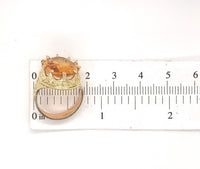 14k Yellow Gold Handmade Granulated Gold Genuine Natural Citrine Ring (#J5427)