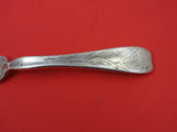 Lap Over Edge Acid Etched By Tiffany Sterling Regular Fork w/ flowers   7"