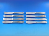 Wedgwood by International Sterling Silver Butter Spreader HHWS Paddle Set 8 pcs