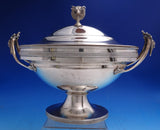 Gorham Sterling Silver Vegetable Bowl Covered with 3-D Bull Finial Lions (#8778)