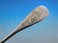 Very Early California Sterling Silver Flatware Set c1870's Race Horse Equestrian