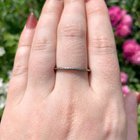 18k White Gold Wedding Band Ring Dated 1929 Size 9.25 Jewelry (#J7280)