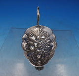 Egyptian Silver Nut Dish Cast Repousse Fruit Flowers Handle Shell Feet (#6747)