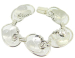 Hand Wrought Sterling Silver Leaf Bracelet (#J4073)