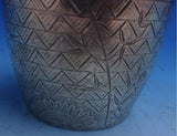 Sterling Silver Tea Caddy American Made Japanesque Bamboo 325 5.3 ozt 4.5" #5665