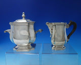 Charles Tirbour Orfevre French .800 Silver Tea Set 4pc with Wood Handles (#5520)