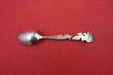 Flora by Shiebler Sterling Silver 5'O Clock Spoon w/passion flower pierce 5 1/8"