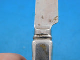 Lap Over Edge Acid Etched by Tiffany Sterling Dessert Knife HH SP w/ Seaweed
