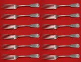 Benjamin Ben Franklin by Towle Sterling Silver Regular Fork Set of 12 pcs 7 1/8"
