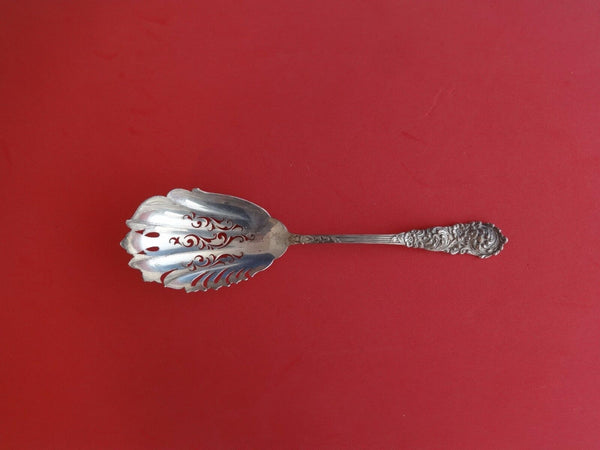 Trajan by Reed & Barton Sterling Macaroni Server Fancy Pcd Scalloped 9 1/4"