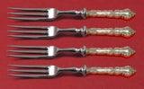 Meadow Rose by Wallace Sterling Silver Fruit Fork Set 4pc HH WS Custom Made 6"