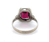 10k White Gold 3.90ct Genuine Natural Rhodolite Garnet Ring Size 8.25 (#J6385)
