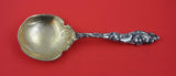 H 158 by Gorham Sterling Berry Spoon GW Heavy cast floral hand cast 10 1/8"