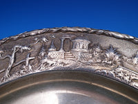 Repousse by Kirk & Son Inc 925/1000 Silver Architectural Plate 2703 12.5" #8383