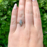 Vintage 10k Yellow Gold Genuine Natural Diamond Ring w/White Gold Top (#J6819)
