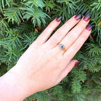 14k Yellow Gold Filigree Ring with .63ct Genuine Natural Sapphire (#J6403)
