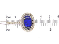 14k Gold Genuine Natural Black Opal and Diamond Pendant with GIA Report (#J6594)