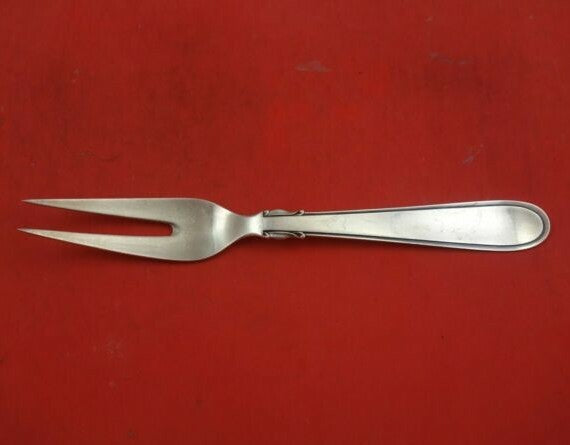 Elite by Cohr Danish Sterling Silver Cold Meat Fork 2-Tine 8 1/2" Serving