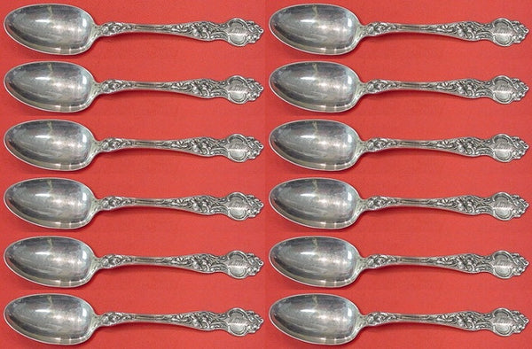 Violet by Wallace Sterling Silver Teaspoon Set 12 pieces 6"