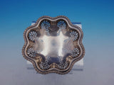 Birmingham 1949 Estate English Sterling Silver Fancy Pierced Nut Dish (#4309)