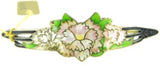 Sterling Posey Posy Corsage Scarf Pin Enamel Carnation 2 1/2" c. 1920s (#J1274)