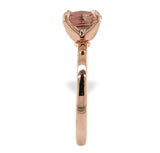 14k Rose Gold .92ct Oregon Genuine Natural Sunstone Ring Size 6.75 (#J7207)