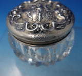 Irian by Wallace Sterling Silver Glass Powder Jar #3000 1 3/4" x 2 3/8" (#6222)