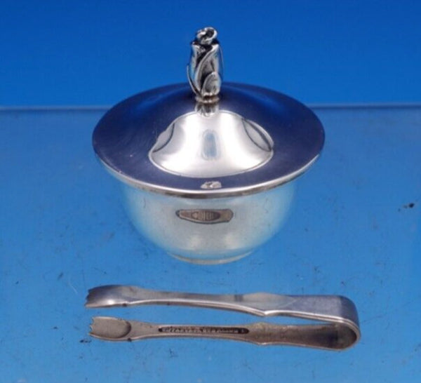 Faneuil by Tiffany and Co Sterling Silver Saccharin Dish Covered w/Tongs (#7865)